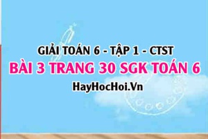 Giải bài 3 trang 30 Toán 6 Tập 1 SGK Chân trời sáng tạo: Tập hợp